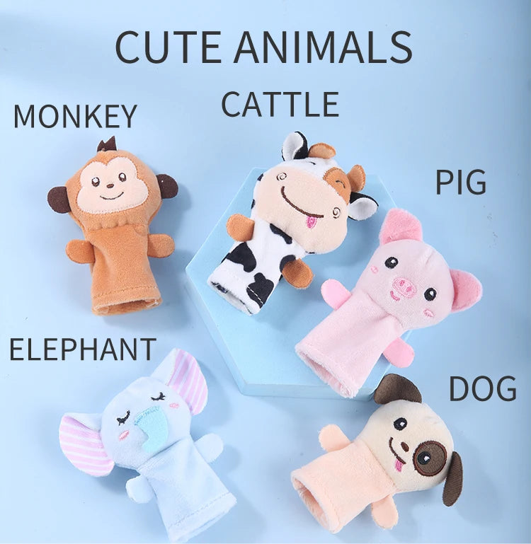 Kindergarten Story Teaching Aids Children Education Dolls Animal Plush kids toys Baby Finger puppets Doll Baby Hand puppet Toys