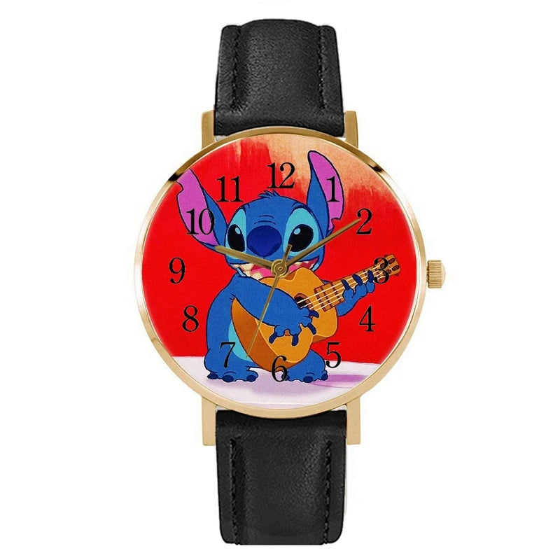Disney Stitch Mickey Mouse Women Men Fashion Watch Stainless Steel Casual Quartz Watch Gift kids Party Birthday Gifts Watch