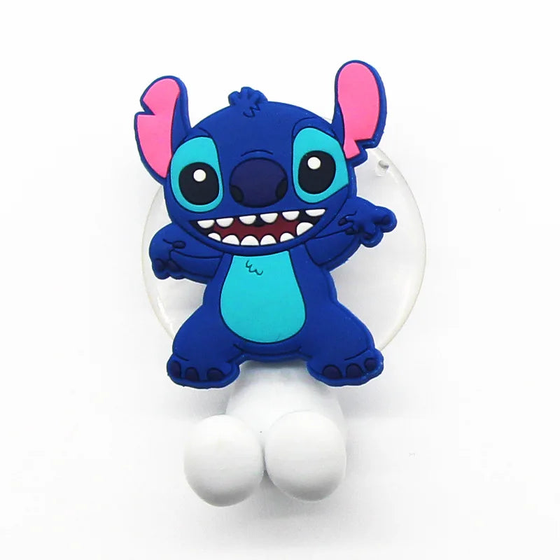 Disney  Stitch Anime Figure Mickey Mouse kids Toothbrush Holder Minnie Mouse Cartoon Wall Mounted Shelf Kitchen Bathroom Toys
