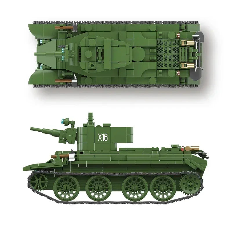 Germany Series Leopard Medium Tank G Late   Tank Military Series WW2 Tank Building Blocks  Bricks Model Set Toys for Kids Gifts