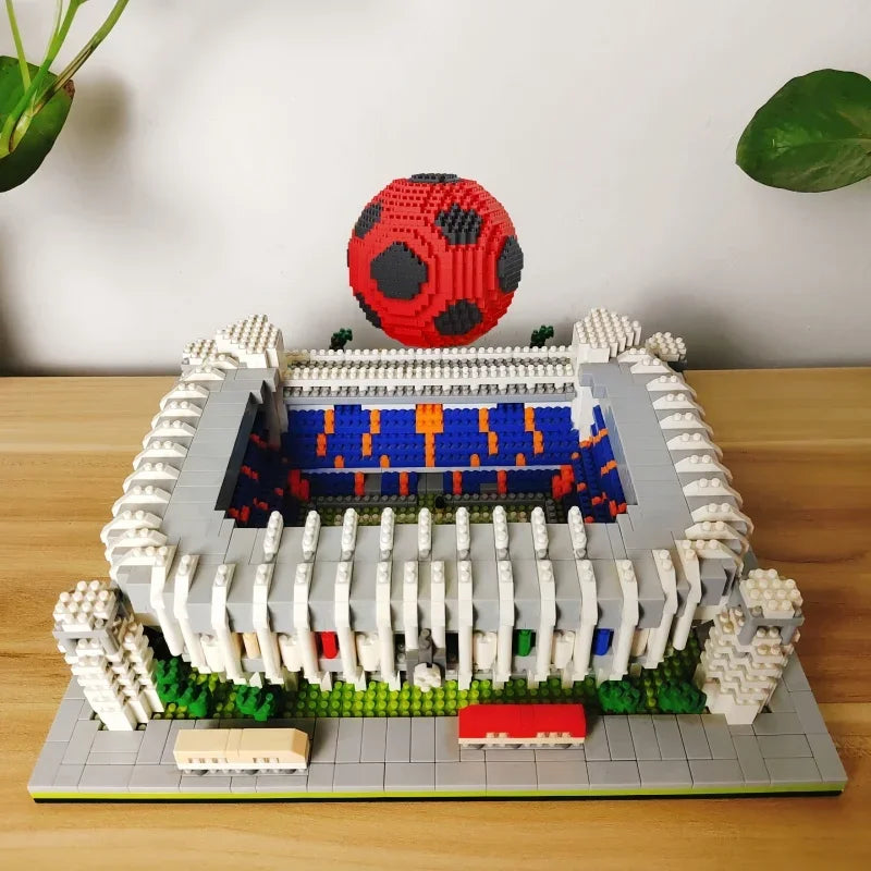 Soccer Stadium Model Micro Building Blocks Toys-Favorite among Fans,Create Your Stadium,Collectible,Decorative,Challenging Build
