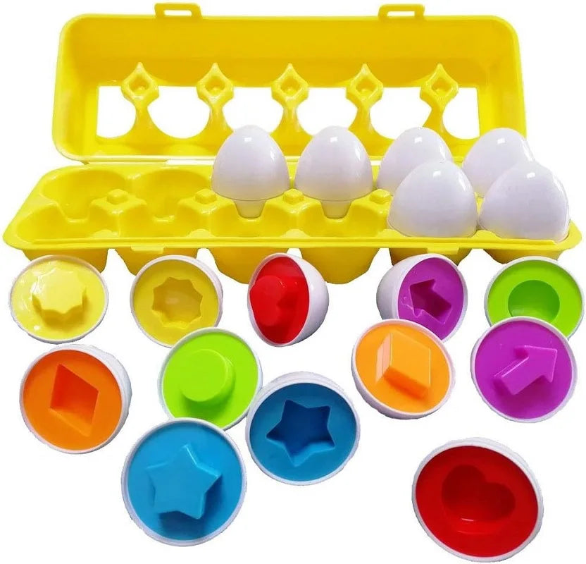Matching Eggs Toys for Kids 1 2 3Toddlers Montessori Toys Easter Eggs Baby Shape Sorter Games Children Educational Learning Toys