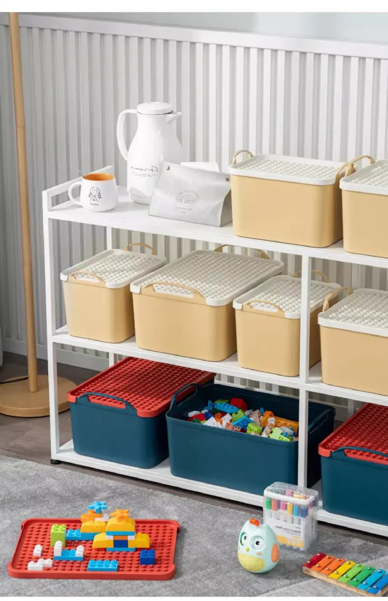 Storage Box for Lego With Lid Toy Building Block Parts Organizer Box Small Particle Classification Building Block Top Cover