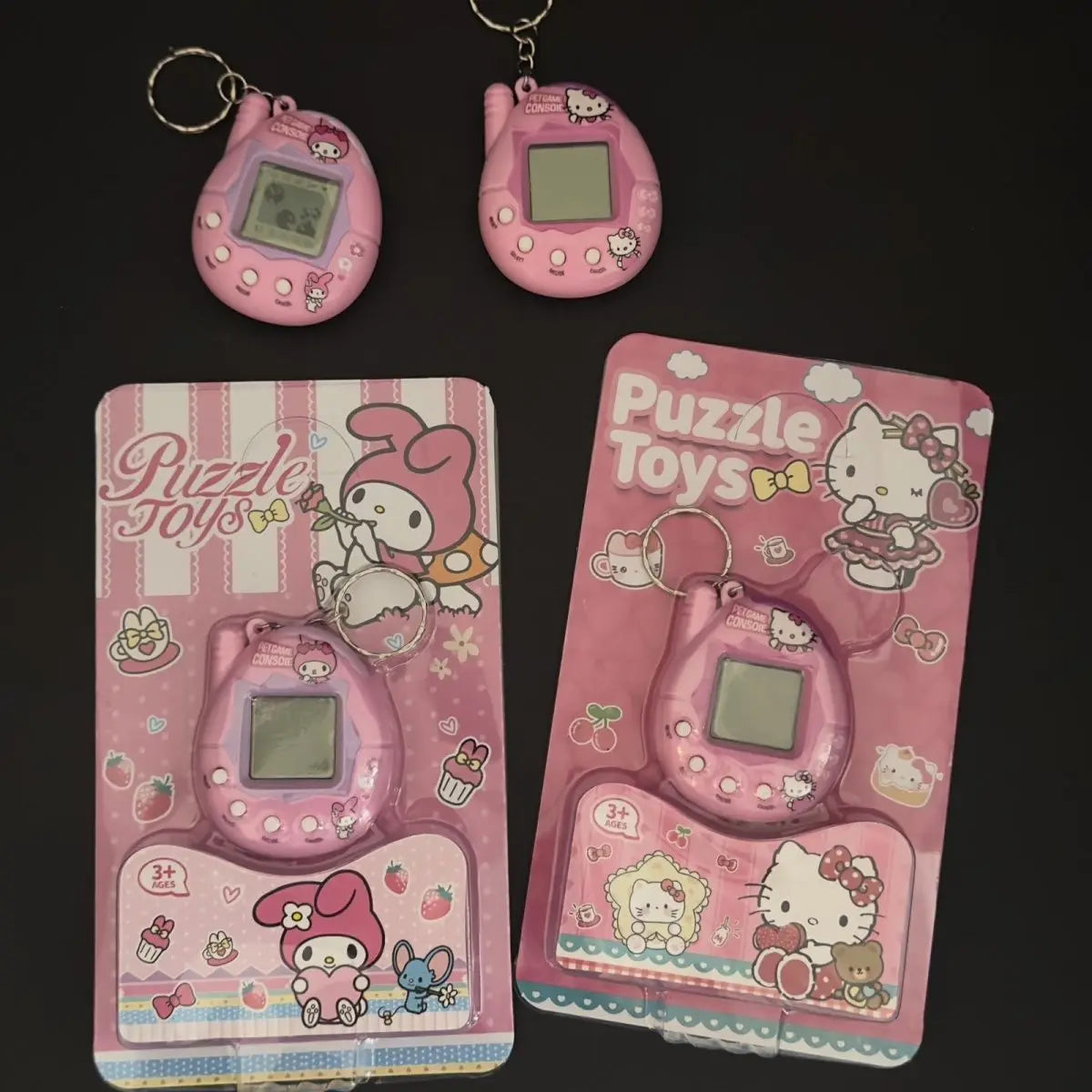 Kawaii Hello Kitty Electron Pet Interaction Machine Anime My Melody Child Toy Multi-functional Keychain Festival Gift Wholesale