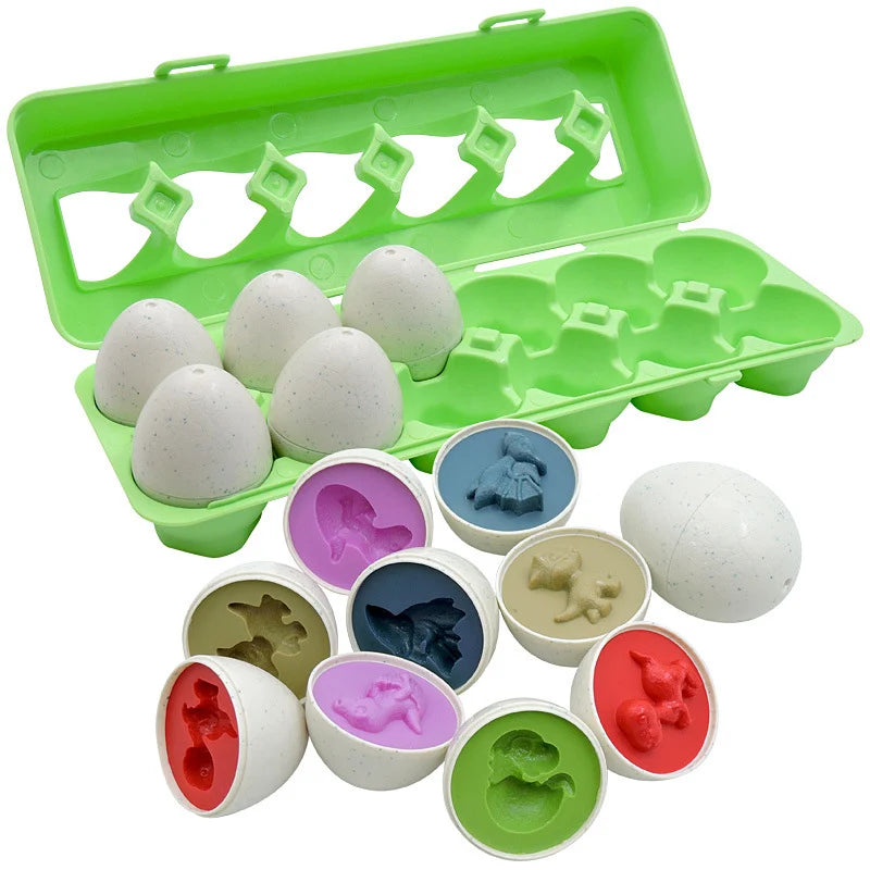 Matching Eggs Toys for Kids 1 2 3Toddlers Montessori Toys Easter Eggs Baby Shape Sorter Games Children Educational Learning Toys
