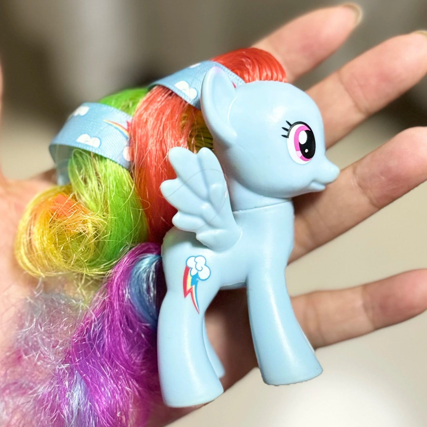 8cm Hasbro My Little Pony Twilight Sparkle Rainbow Dash Applejack YoYo Action Figures Colorful Hair Pony Model Toys Kids Gifts