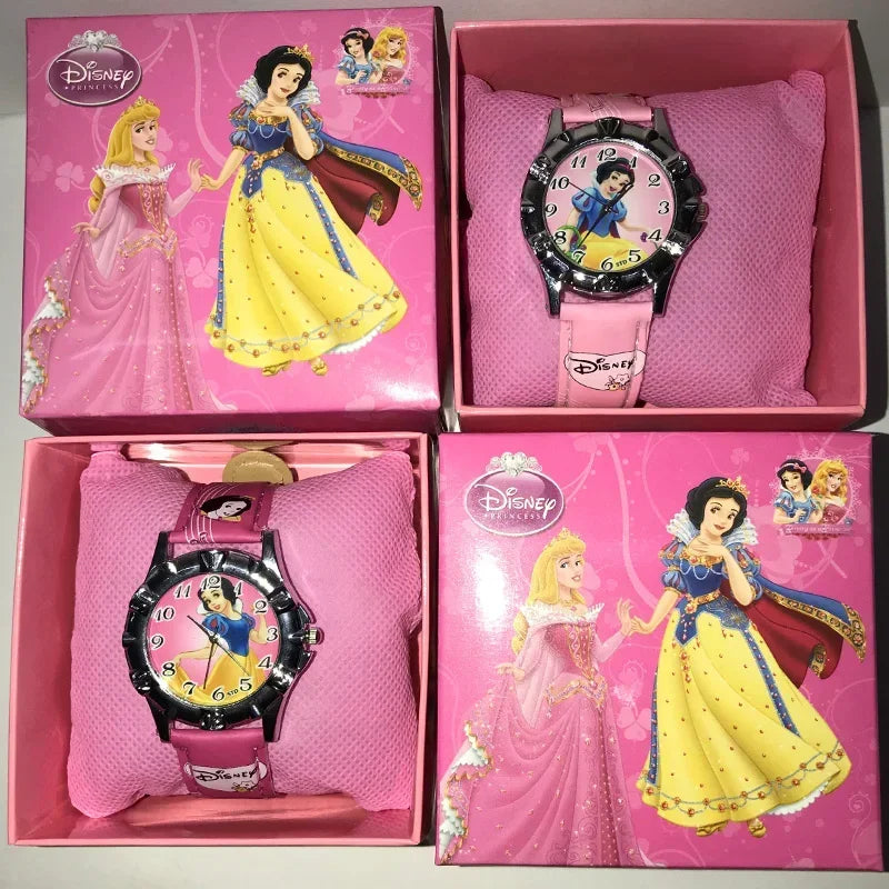 2024 Disney Mickey Mouse watch Minnie Mouse Anime Figure Children watch For Kids Boys Girls Cartoon watches Gifts Toys With Box