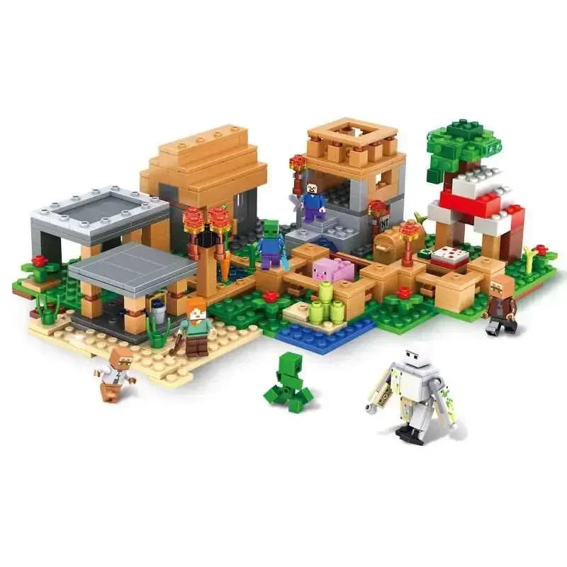 Building Mountain Cave Village Farm Building Blocks Educational Toy for Children Christmas Birthday Gift