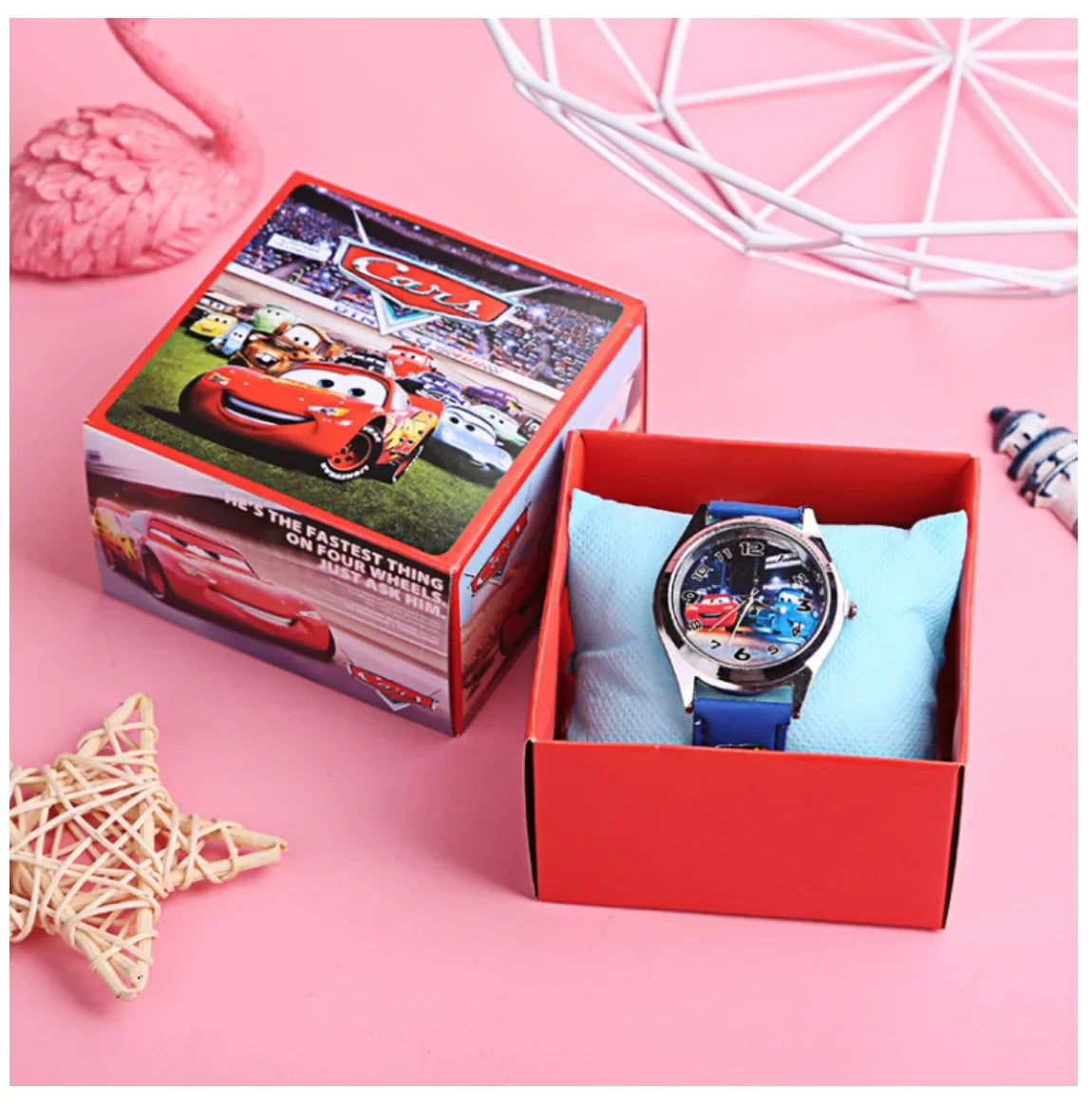 2024 Disney Mickey Mouse watch Minnie Mouse Anime Figure Children watch For Kids Boys Girls Cartoon watches Gifts Toys With Box