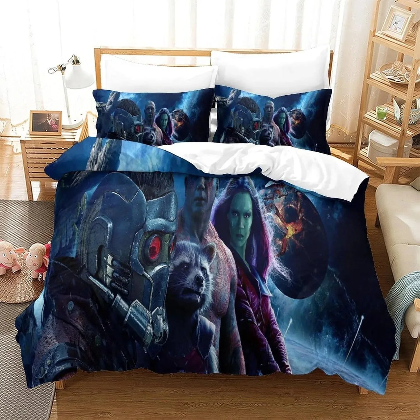 Hot Sale Marvel Heroes Guardians Of The Galaxy Bedding Set,Girls Adult Single Twin Queen Size,Duvet Cover Pillowcase Bedding
