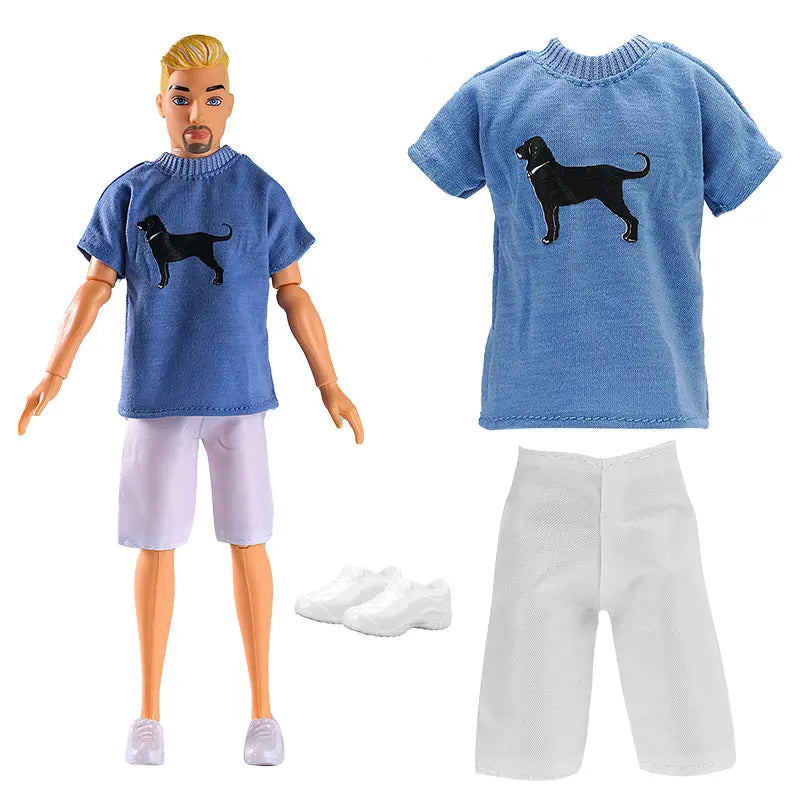 30cm Doll Clothes For Dolls Fashion Shirt+Pants Hat Shoes Coat Clothes For Girl Dolls Boy Children's Gift Doll House Accessories