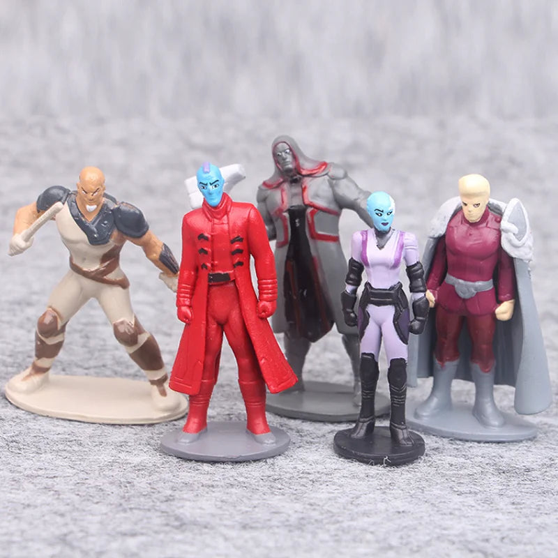 12pcs Marvel Guardians of The Galaxy Star Lord Groot Gamora Rocket Raccoon Drax Action Figure Toys PVC Model Doll Birthday Gift