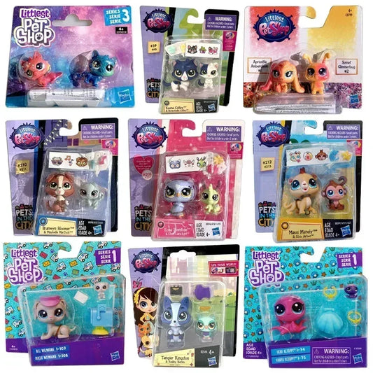 Original Hasbro Littlest Pet Shop Doll Toys Cute Animal Action Figure Big Eyed Pet Model Collection Toy Children's Birthday Gift