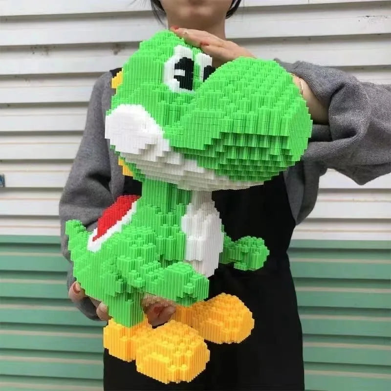 Super Mario Series Yaoxi Dinosaur Small Particle Bricks Children's Assembled Building Blocks Toy Boy Bi