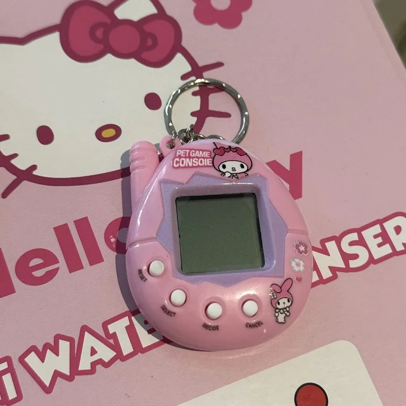 Kawaii Hello Kitty Electron Pet Interaction Machine Anime My Melody Child Toy Multi-functional Keychain Festival Gift Wholesale