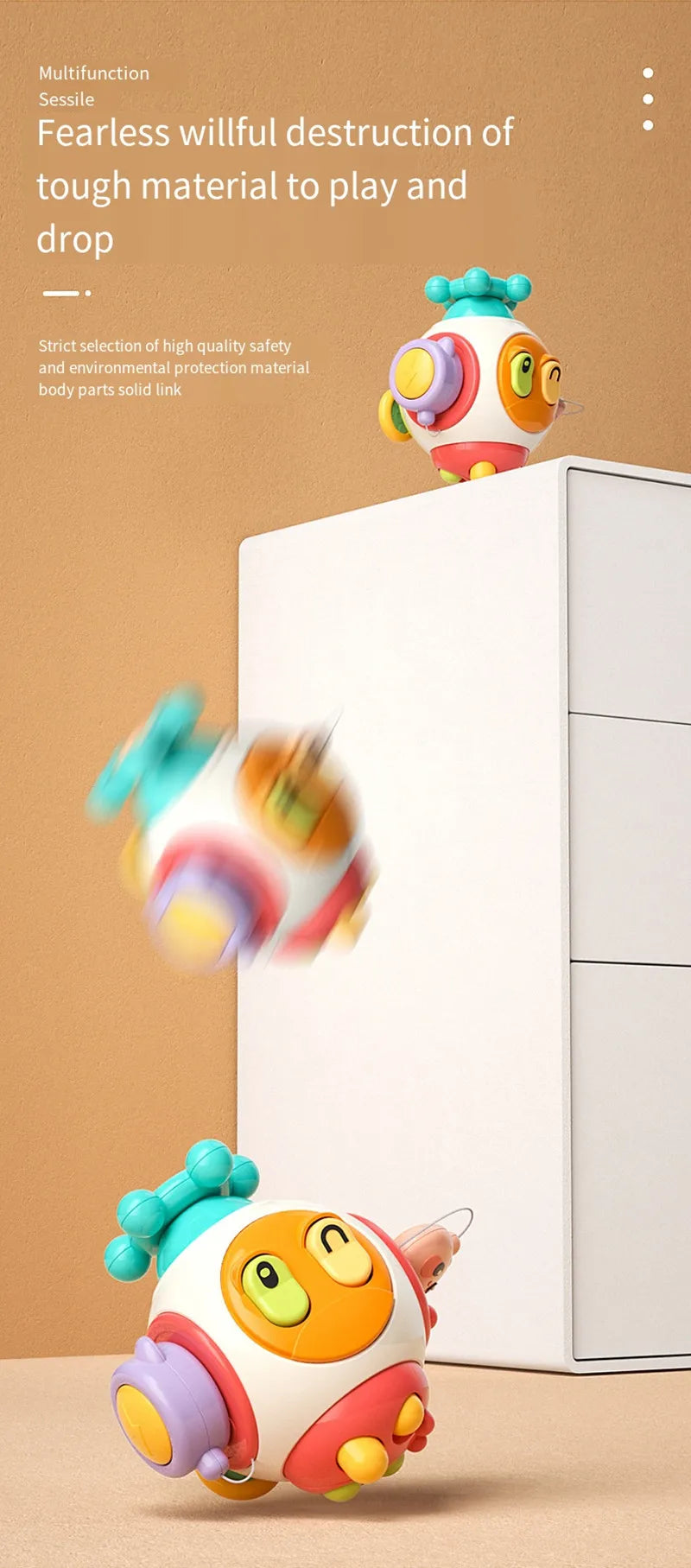 Montessori Activity Cube Baby Toys 6 in 1 Multipurpose Busy Cube Toddler Travel Toy Sensory Busy Board Educational Learning Toys