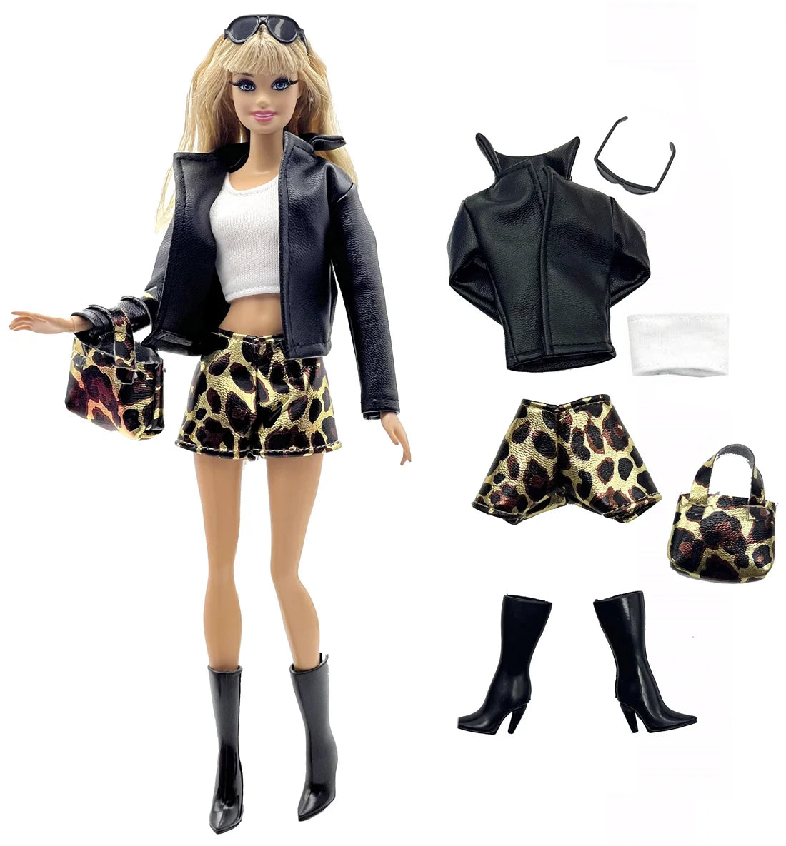 1 Set Cloth Doll Accessories Fashion Model Casual Wear Cool Clothes for 11.5 Inch 30cm Doll Kids or Birthday Gift