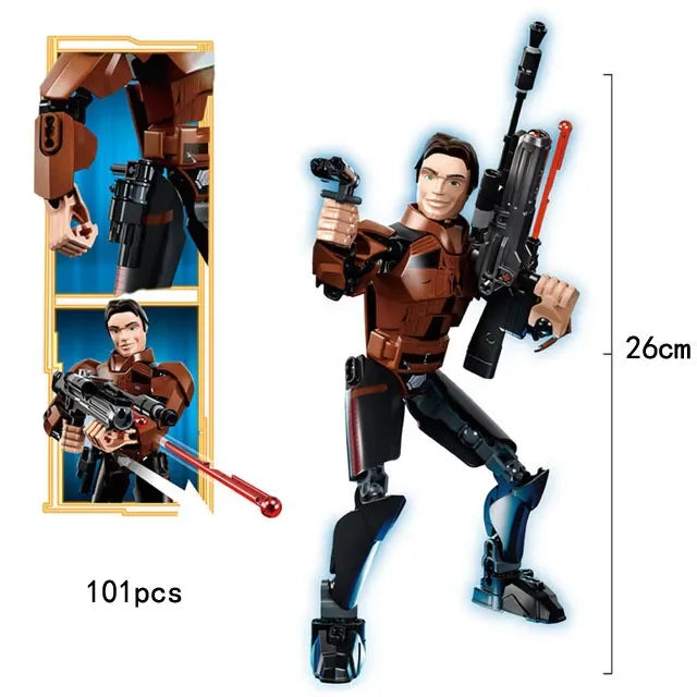 Space Wars Buildable Figure Stormtrooper Darth Vader Rey Kyle Ren Luke Skywalker Figure Toys Building Block Compatible With Lego