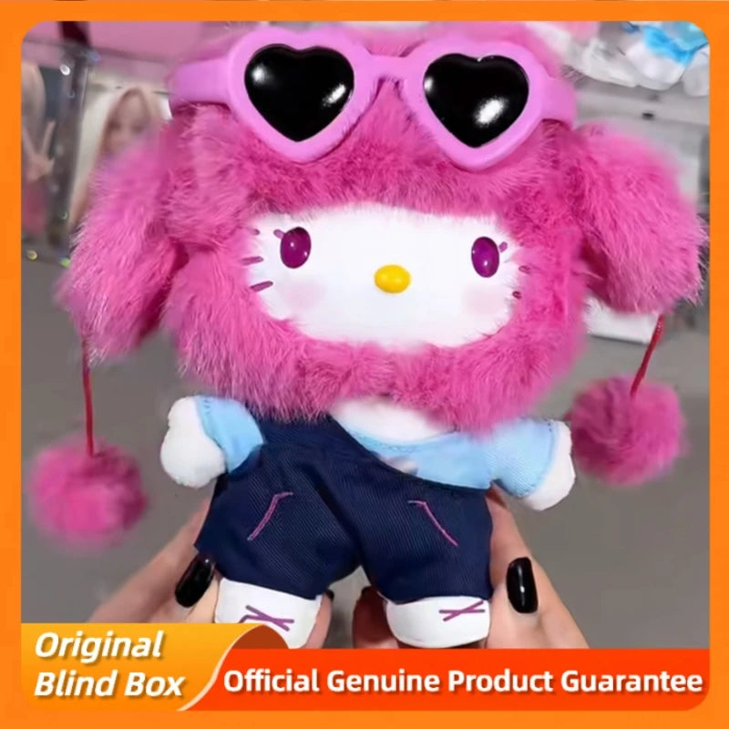 Genuine Hellokitty Pop Star Series Blind Box Trendy Toys Kawai Vinyl Plush Bag Pendant Collect Dolls Mystery Box Birthday Gift