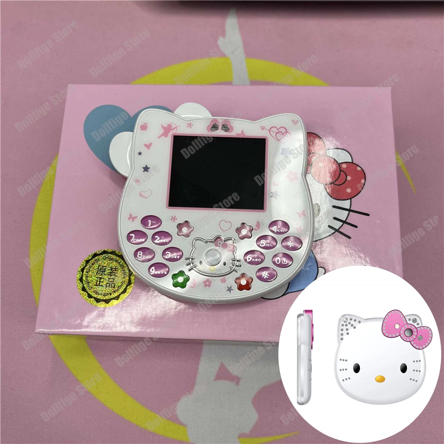 2024 Sanrio Hello Kitty Flip Phone Kawaii K688 Cartoon Kids Taiml Cute Mini Phone Birthday Fashion Girls Gifts Toys For Children