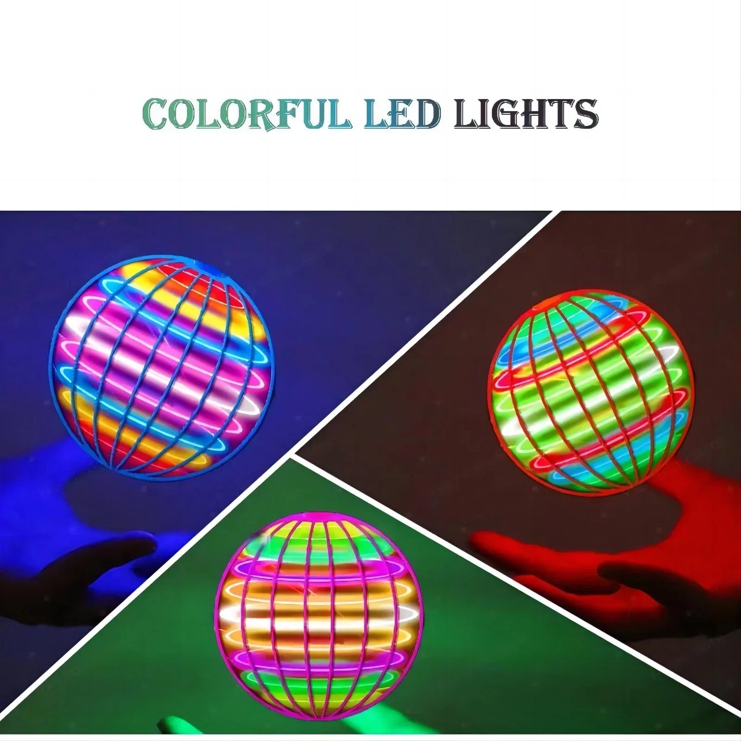 Bola Voladora LED Mágica – Juguete Interactivo Recargable