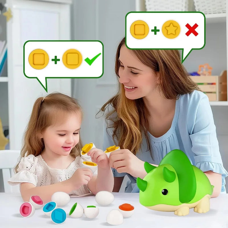 Matching Eggs Toys for Kids 1 2 3Toddlers Montessori Toys Easter Eggs Baby Shape Sorter Games Children Educational Learning Toys
