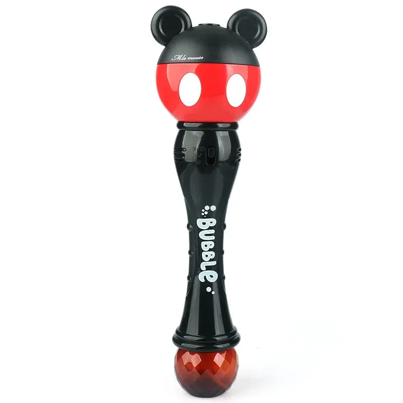 Disney Mickey cartoon new bubble machine Magic Wand camera bubble machine toy new Mickey Mouse Minnie electric children's gift