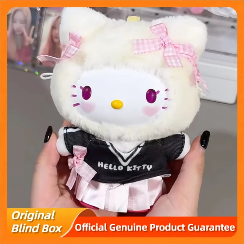 Genuine Hellokitty Pop Star Series Blind Box Trendy Toys Kawai Vinyl Plush Bag Pendant Collect Dolls Mystery Box Birthday Gift