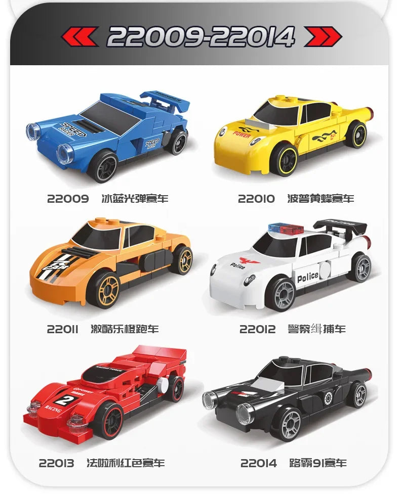 Racing Car Bus Engineering Vehicle Ambulance Pull Back Model Building Blocks Brick Toys Children Boys Compatible With Lego