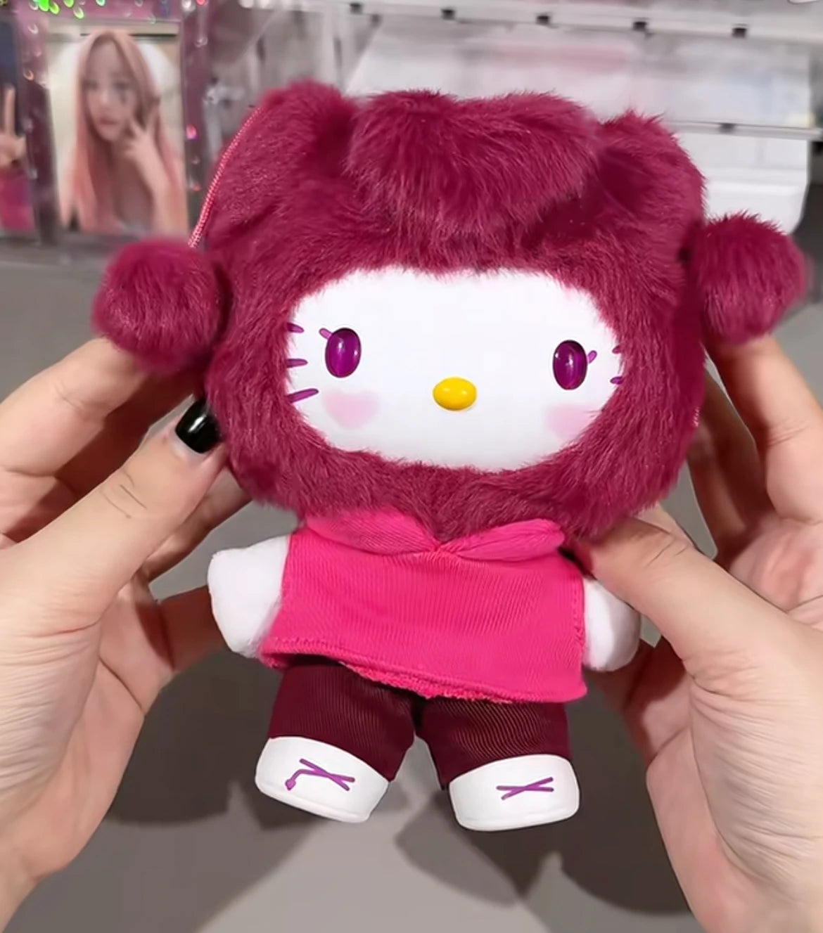 Genuine Hellokitty Pop Star Series Blind Box Trendy Toys Kawai Vinyl Plush Bag Pendant Collect Dolls Mystery Box Birthday Gift