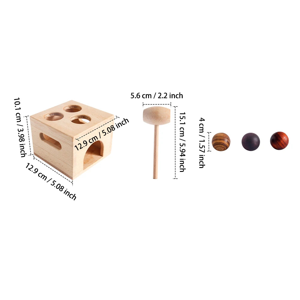 Children's Montessori Toys Wooden Building Blocks Shape Matching Toys Kids Educational Wooden Box Puzzle Toys Stacking Game