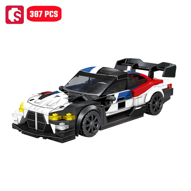 SEMBO Sports Car Assemblage Building Blocks MOC Racing Vehicle, Technical Auto Models Car Construction Set For Boys Toys Gifts