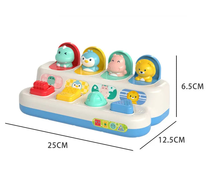 Montessori Activity Cube Baby Toys 6 in 1 Multipurpose Busy Cube Toddler Travel Toy Sensory Busy Board Educational Learning Toys