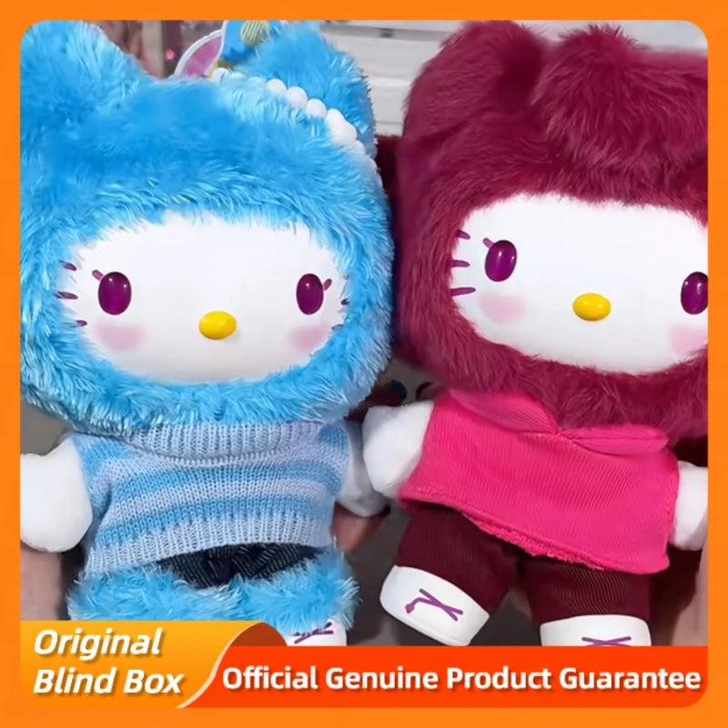 Genuine Hellokitty Pop Star Series Blind Box Trendy Toys Kawai Vinyl Plush Bag Pendant Collect Dolls Mystery Box Birthday Gift