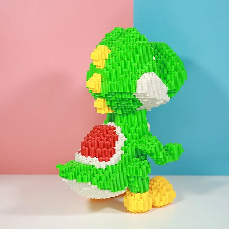 Super Mario Series Yaoxi Dinosaur Small Particle Bricks Children's Assembled Building Blocks Toy Boy Bi