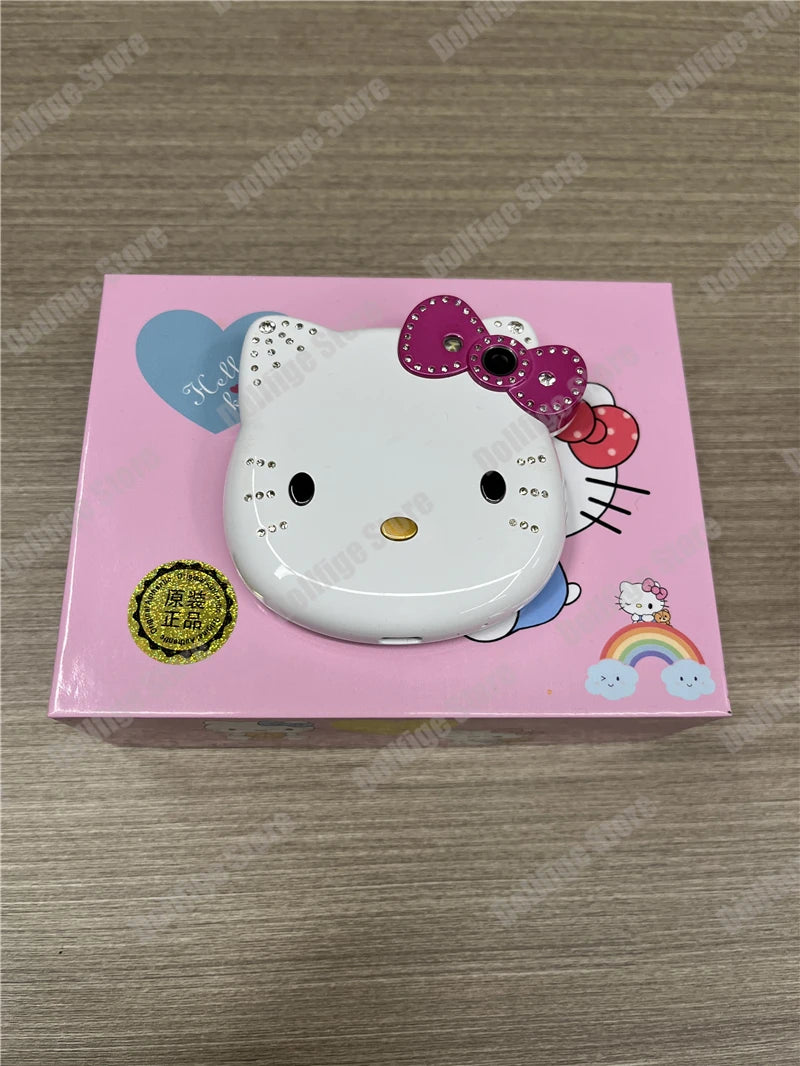 2024 Sanrio Hello Kitty Flip Phone Kawaii K688 Cartoon Kids Taiml Cute Mini Phone Birthday Fashion Girls Gifts Toys For Children