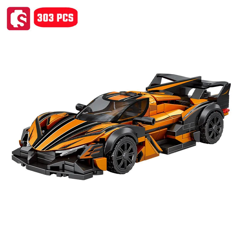 SEMBO Sports Car Assemblage Building Blocks MOC Racing Vehicle, Technical Auto Models Car Construction Set For Boys Toys Gifts