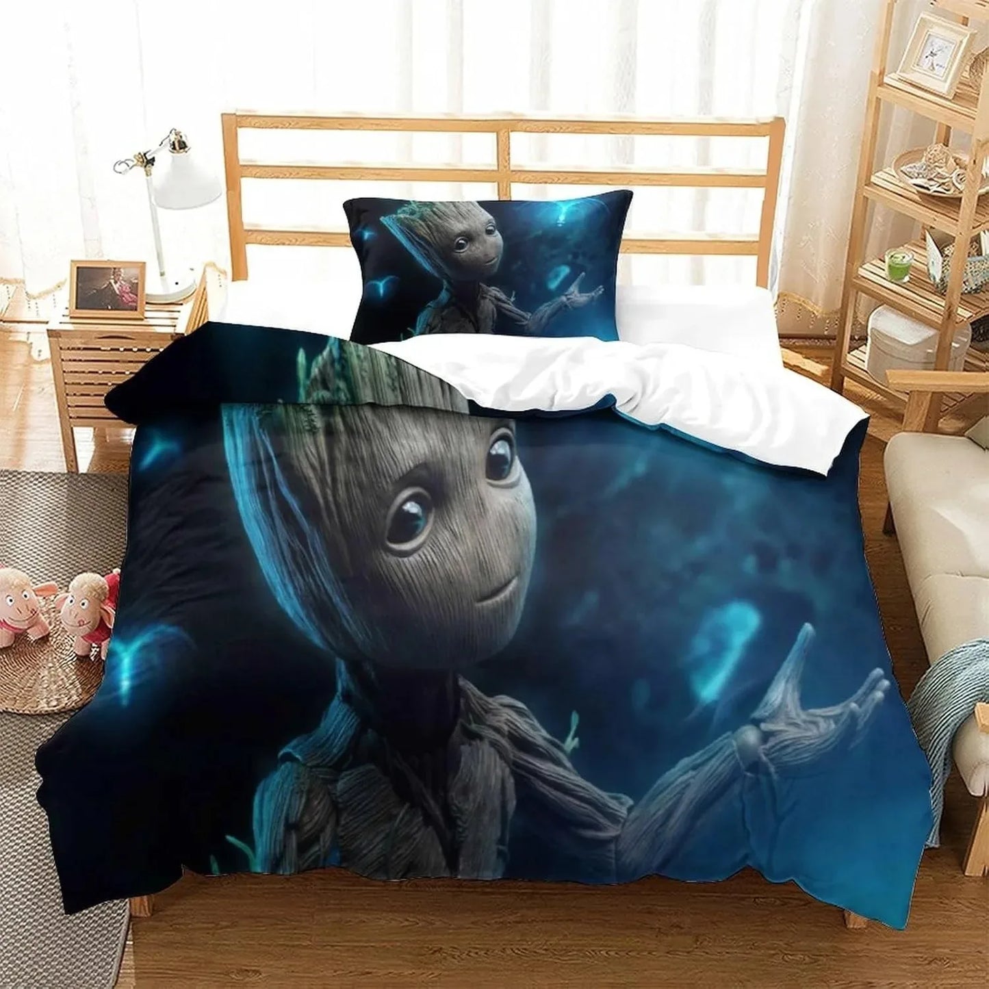 Hot Sale Marvel Heroes Guardians Of The Galaxy Bedding Set,Girls Adult Single Twin Queen Size,Duvet Cover Pillowcase Bedding