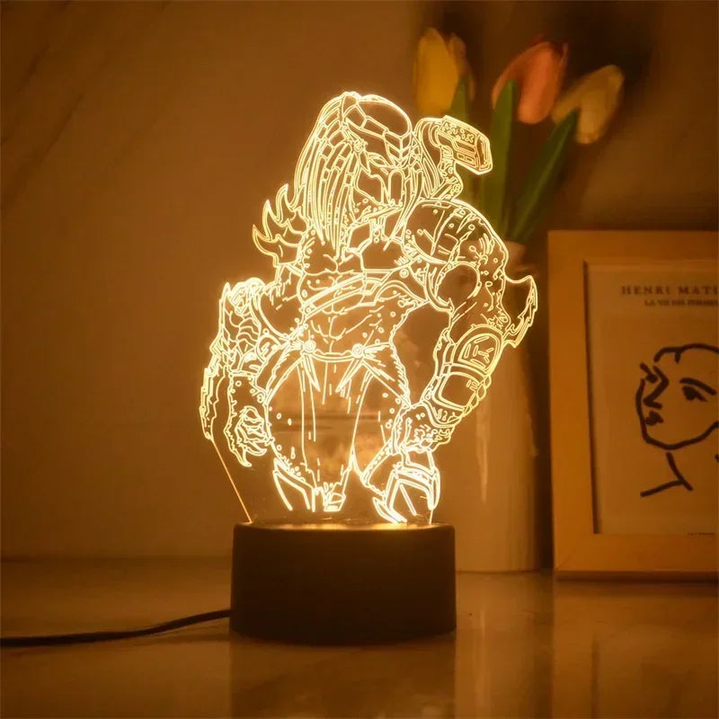 Anime Star Wars 3D Night Light – Cute Baby Yoda LED Action Figure Table Lamp, Cool Toys for Boys & Girls, Birthday Gifts