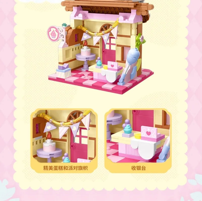 My Little Pony Building Blocks Street View Twilight Sparkle Pinkie Pie Splicing Model Ornament Puzzle Toy Collection Gift