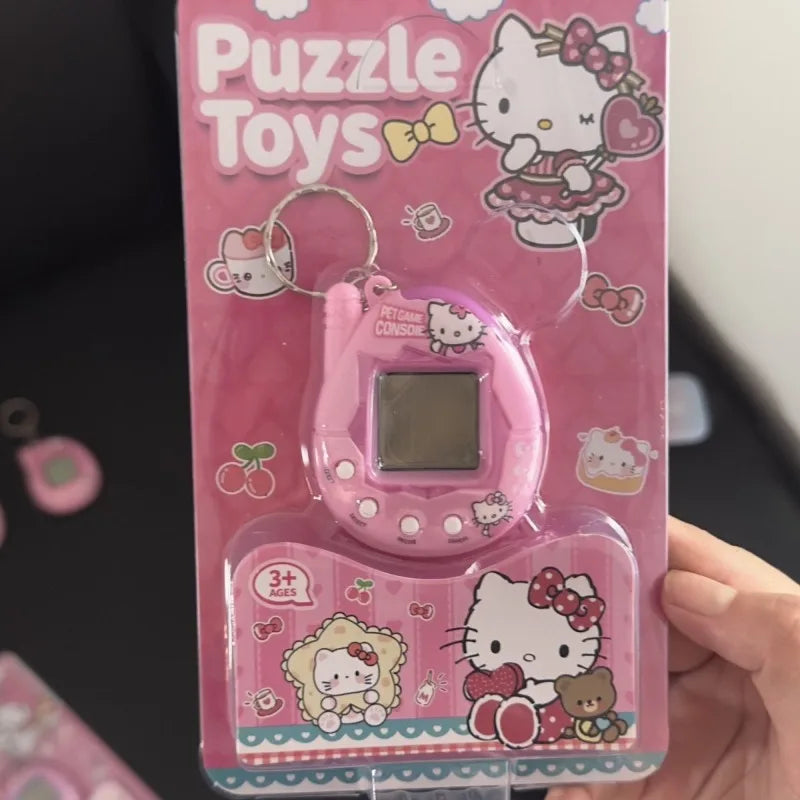 Kawaii Hello Kitty Electron Pet Interaction Machine Anime My Melody Child Toy Multi-functional Keychain Festival Gift Wholesale