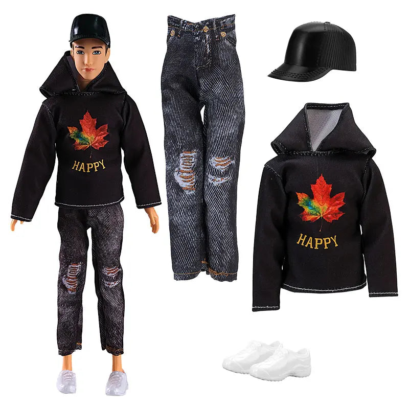 30cm Doll Clothes For Dolls Fashion Shirt+Pants Hat Shoes Coat Clothes For Girl Dolls Boy Children's Gift Doll House Accessories