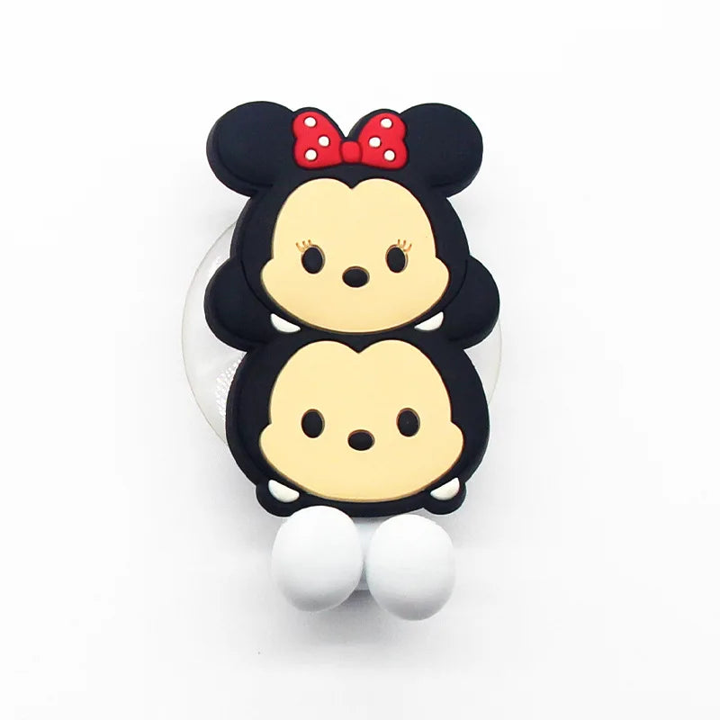 Disney  Stitch Anime Figure Mickey Mouse kids Toothbrush Holder Minnie Mouse Cartoon Wall Mounted Shelf Kitchen Bathroom Toys