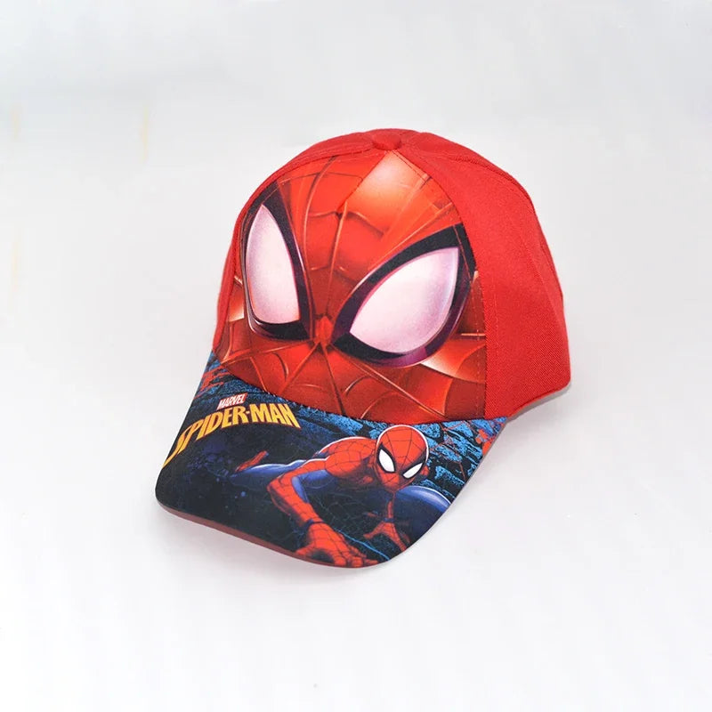 New Disney Anime Frozen Mickey Mouse Kids Brand Hat Boy Girl Travel Caps Spiderman Mickey Minnie Baby Caps Figure Gift Toys 2-8Y