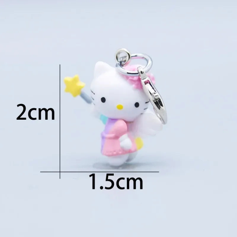 New Hello Kitty Kawaii Mini Doll Keychain Anime Kuromi Sanrios Decor Car Key Ring Pendant Creative Fashion Hanging Gifts Toys