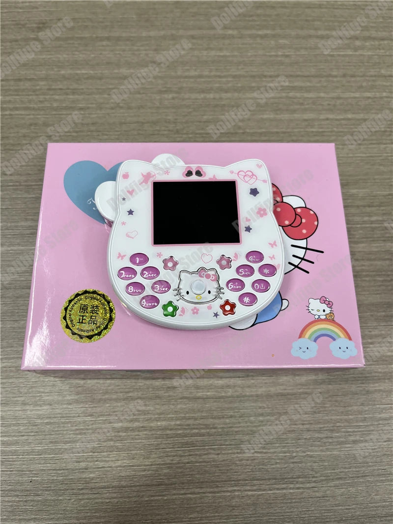 2024 Sanrio Hello Kitty Flip Phone Kawaii K688 Cartoon Kids Taiml Cute Mini Phone Birthday Fashion Girls Gifts Toys For Children