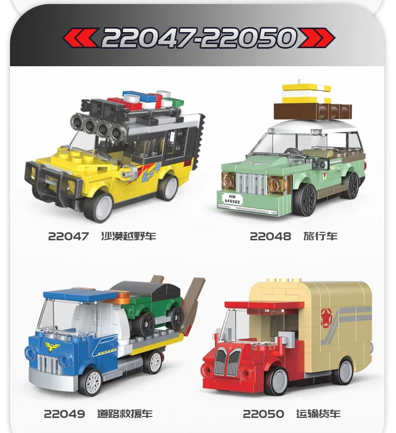 Racing Car Bus Engineering Vehicle Ambulance Pull Back Model Building Blocks Brick Toys Children Boys Compatible With Lego