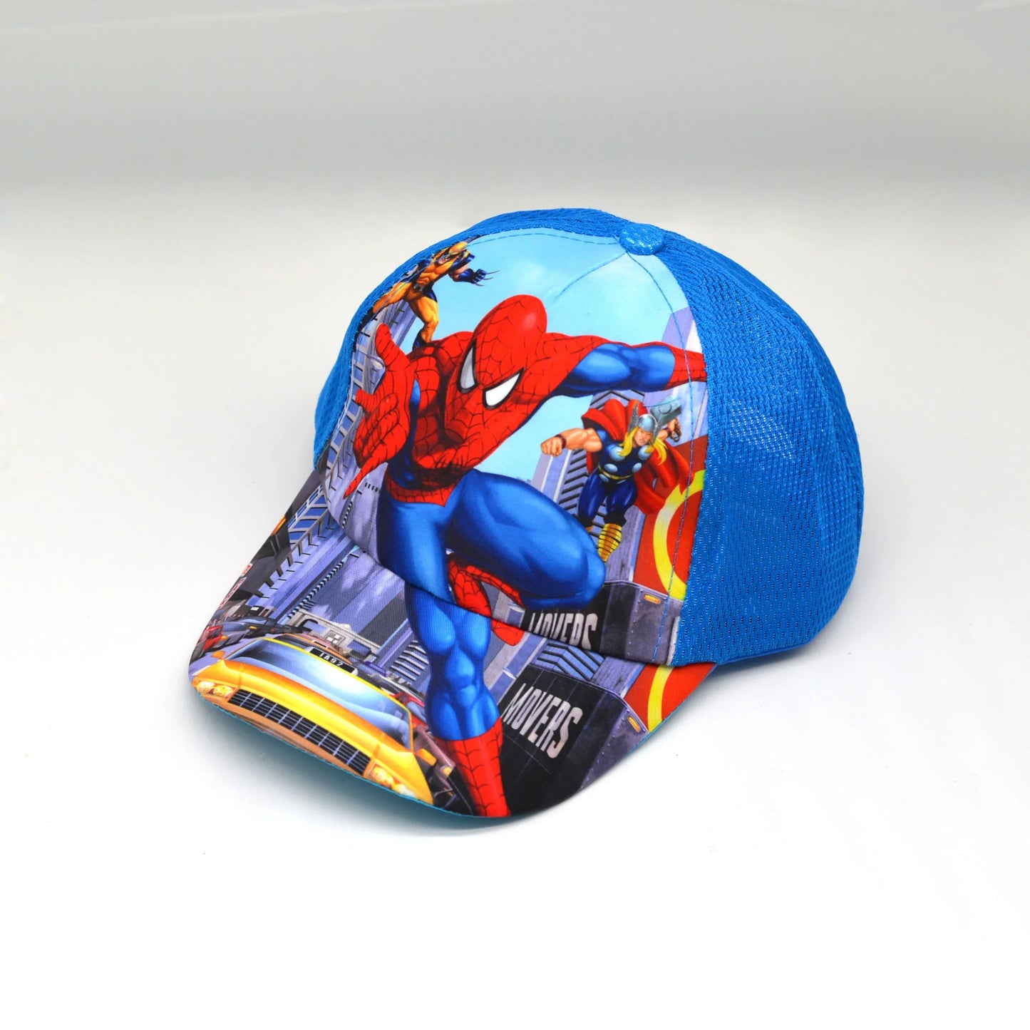 New Disney Anime Frozen Mickey Mouse Kids Brand Hat Boy Girl Travel Caps Spiderman Mickey Minnie Baby Caps Figure Gift Toys 2-8Y
