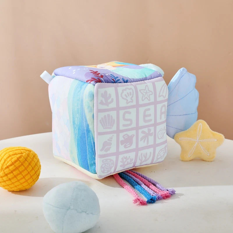 Baby Montessori Toy cotton Magic Tissue Box Finger Exercising Busy Board Game Cloth Book Cartoon Mermaid Puzzle Toy Girl's Gifts