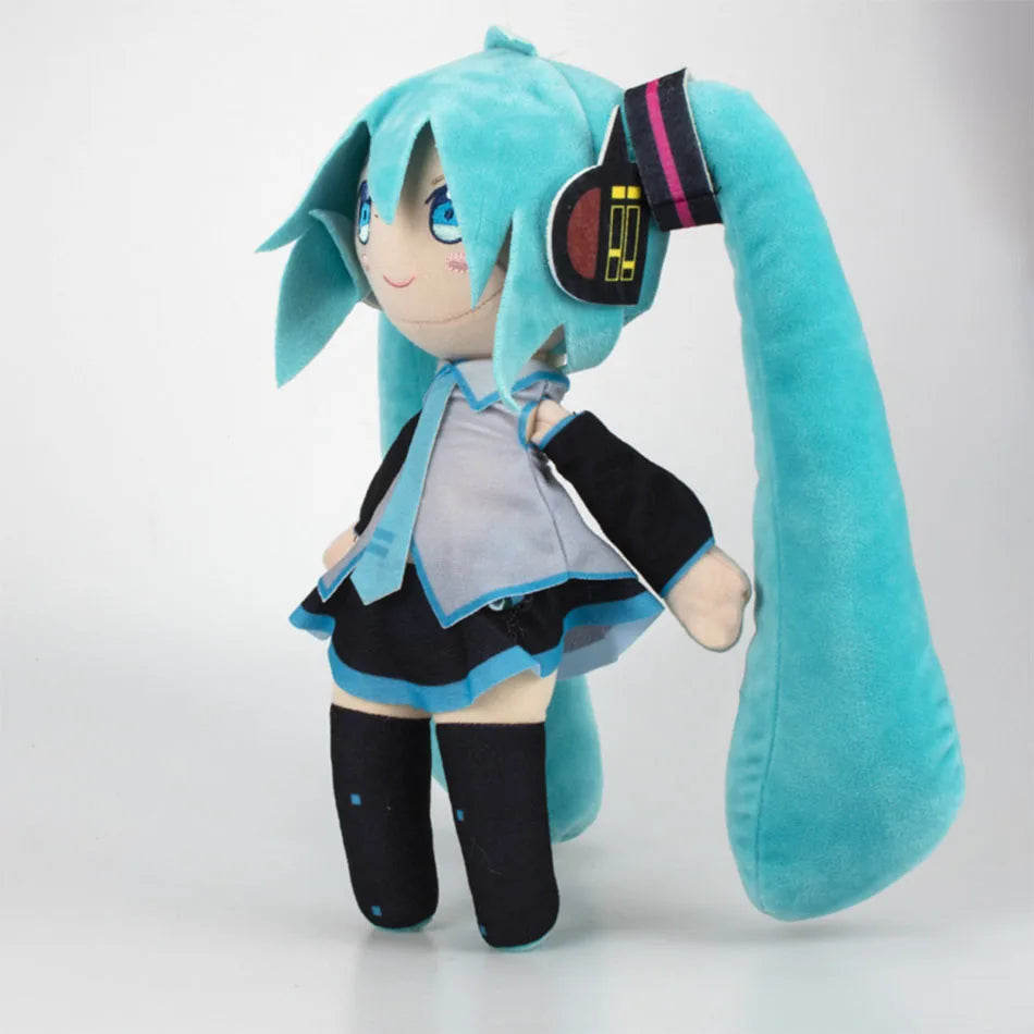 20-29cm Hatsune Miku Kawaii Q Version Fufu Figure Plush Doll Anime Peripheral Stuffed Toy Collection Model Ornament Toys Gifts